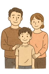 30代夫婦と子供一人