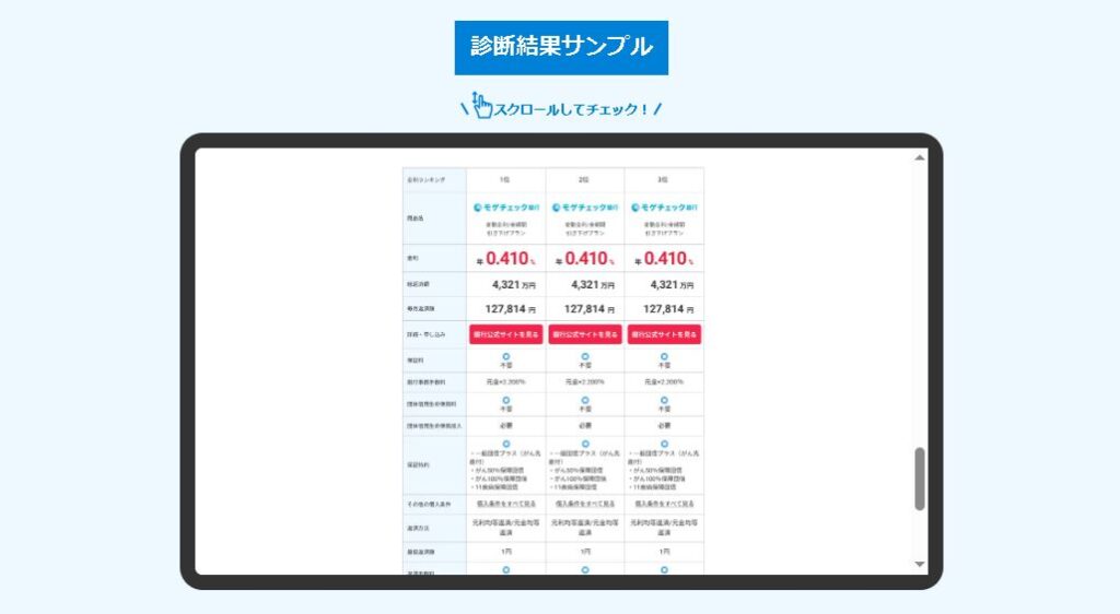 モゲチェック診断結果サンプル