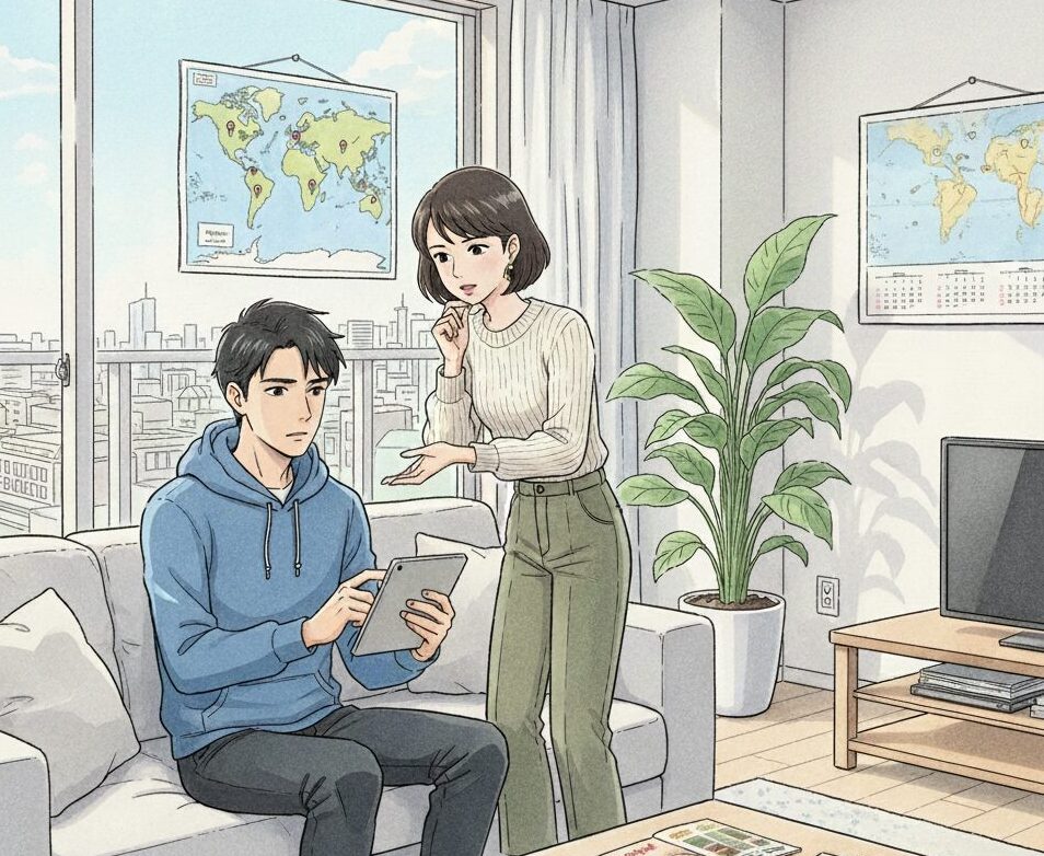 夫婦ともに都心のIT企業で働くパワーカップル。子どもは今のところ考えていない。