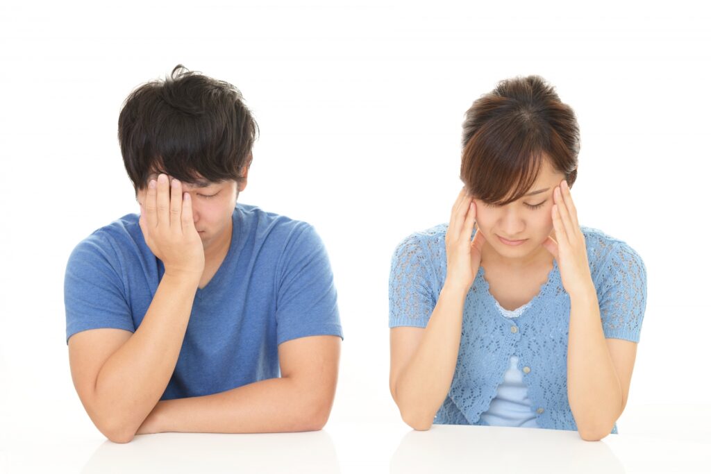 住宅購入で疲れた夫婦