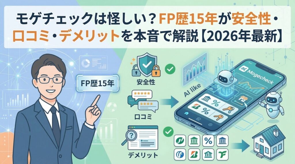 モゲチェックは怪しい？FP歴15年が安全性・口コミ・デメリットを本音で解説【2026年最新】