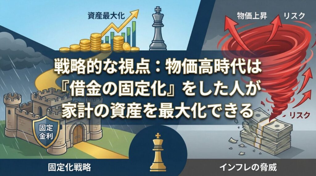 戦略的な視点:物価高時代は「借金の固定化」をした人が家計の資産を最大化できる
