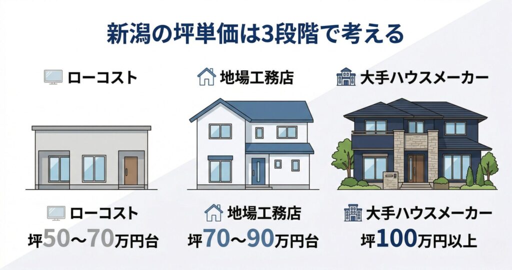 新潟の注文住宅 坪単価の相場【2026年最新・3段階で整理】